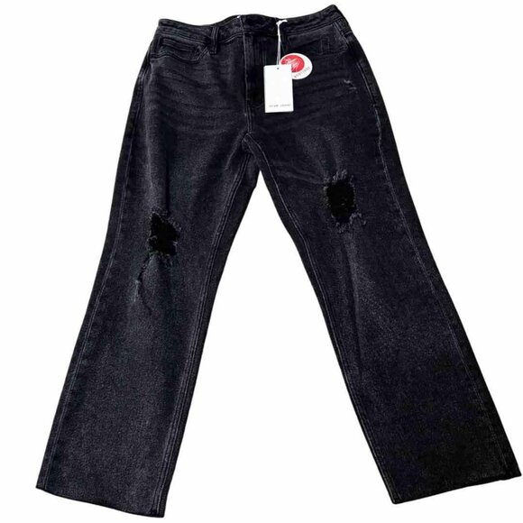 Dear John Black HR Distressed Black Denim, Multiple Sizes - Picture 1 of 5